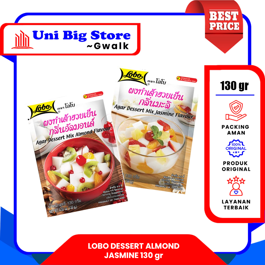 

LOBO PUDING AGAR DESSERT JASMINE - ALMOND - 130 gr