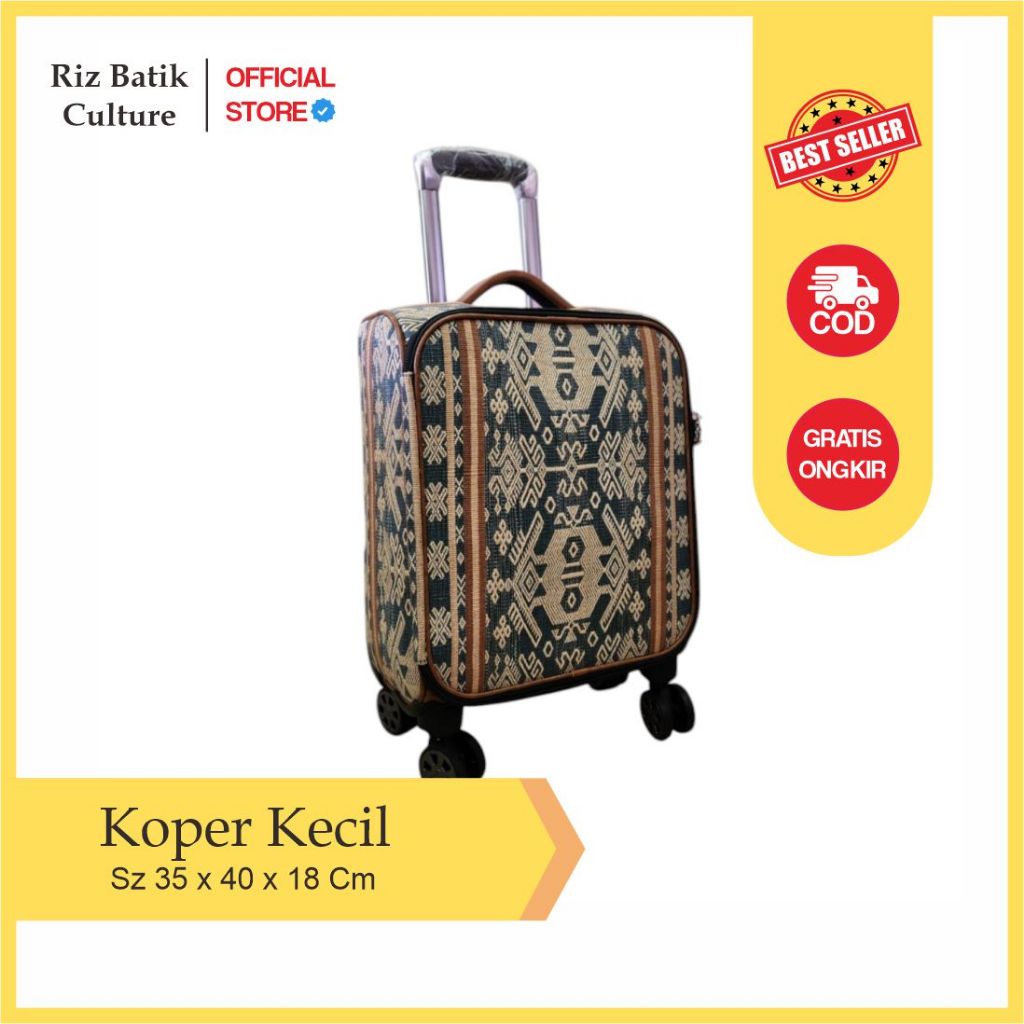 Koper Tenun 16 Inch/Koper Batik Lawasan/Koper Ethnic/Koper Bagasi/Koper Size 16 Inch