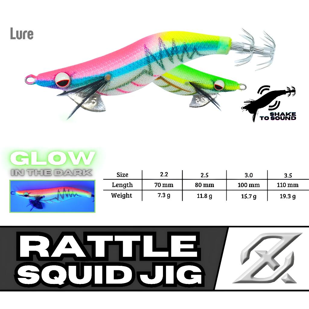 UMPAN PANCING CUMI AXZ RATTLE SQUID JIG
