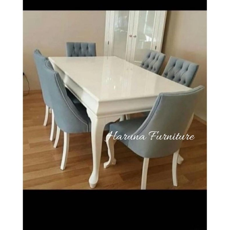 Meja Makan Set Kursi , Kursi Makan Mewah , Meja Makan Minimalis