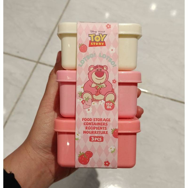 MINISO Storage Containers 3 pcs Lotso/ Tempat Penyimpanna Makanan lotso isi 3 Pcs
