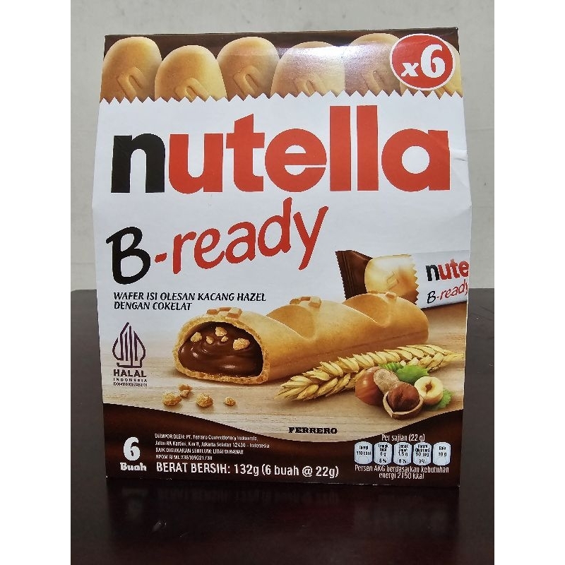 

Nutella B-Ready Wafer Isi Olesan Kacang Hazel Dengan Cokelat