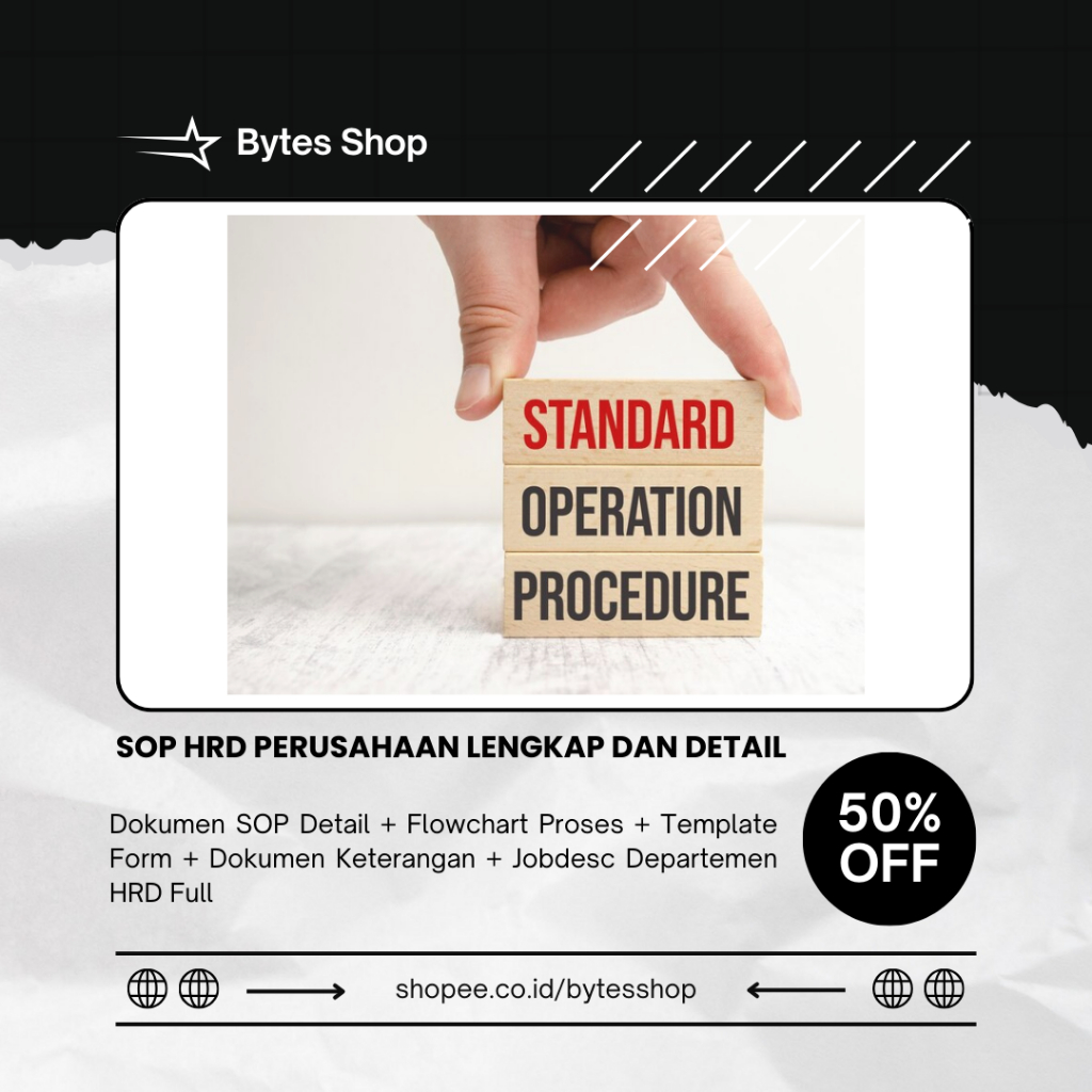 SOP HRD PERUSAHAAN Lengkap dan Detail + Flowchart Proses + Template Form DLL