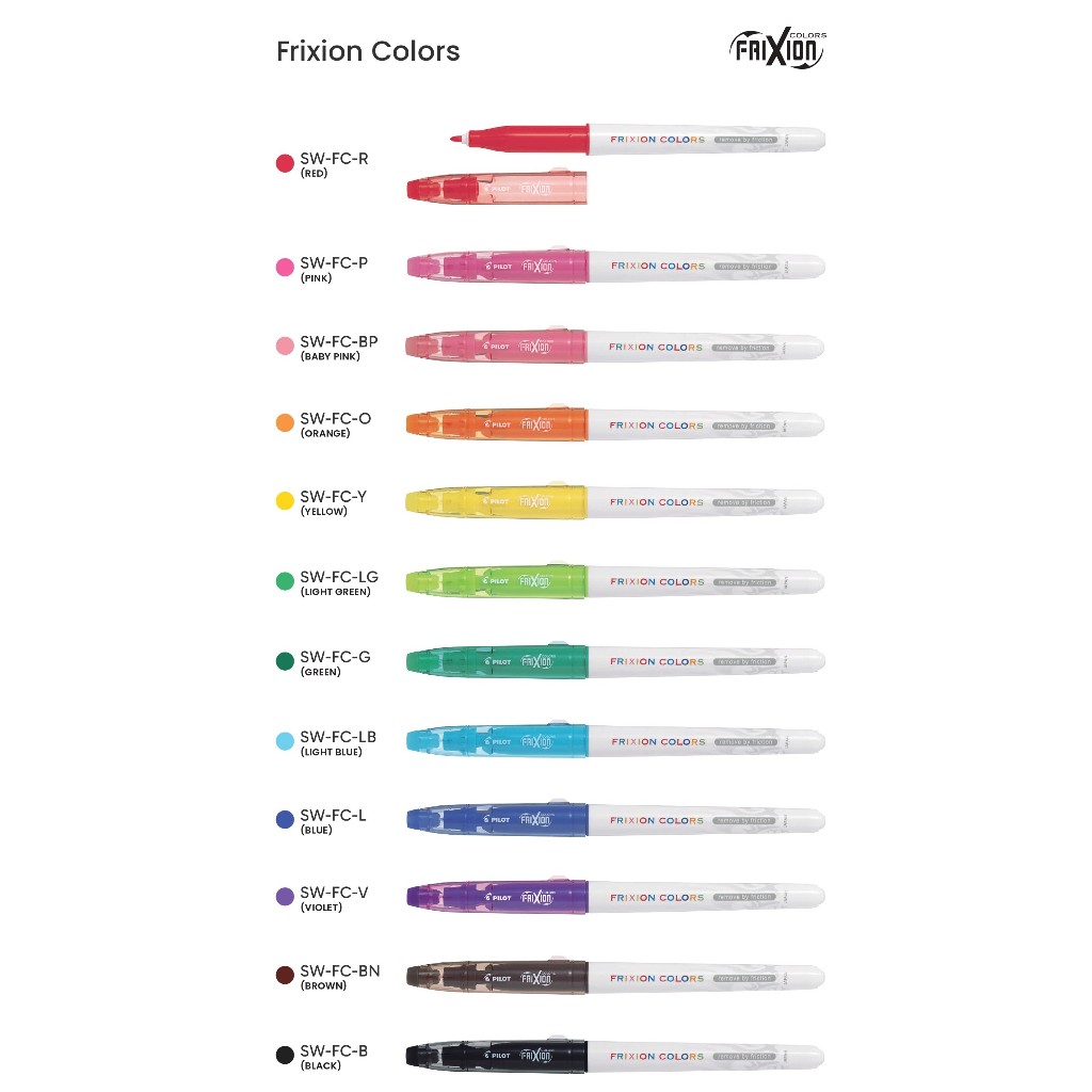 

Pilot Frixion Colors