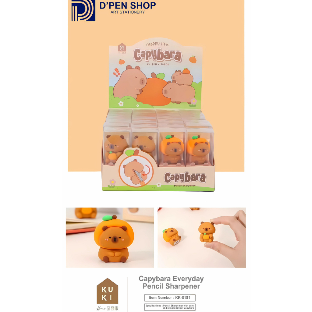 

Rautan Pensil Capybara Lucu Pencil Sharpener Kawaii Unik Mini Portabel