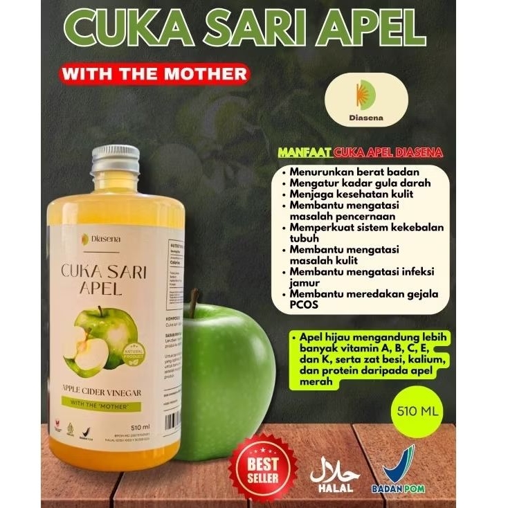 

Cuka apel with mother Cuka sari apel 510 ml