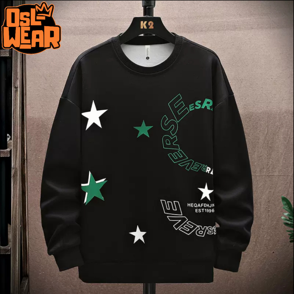 Oslwear  Sweater Reverse Outfit Pria Wanita  Oversize Korean Style