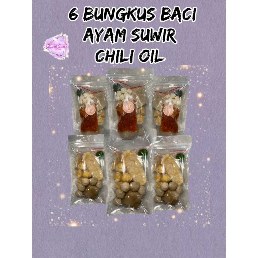 

PAKET HEMAT 6 PCS BASOACI AYAM SWIR CHILI OIL II BINTANGSNACK14