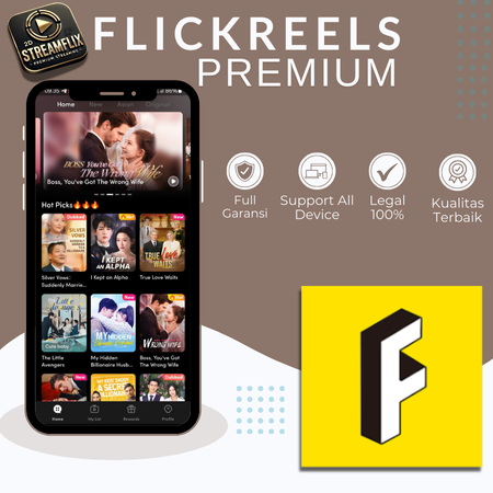 FLICKREELS Template Premium Langganan - Desain Flyer Full Garansi