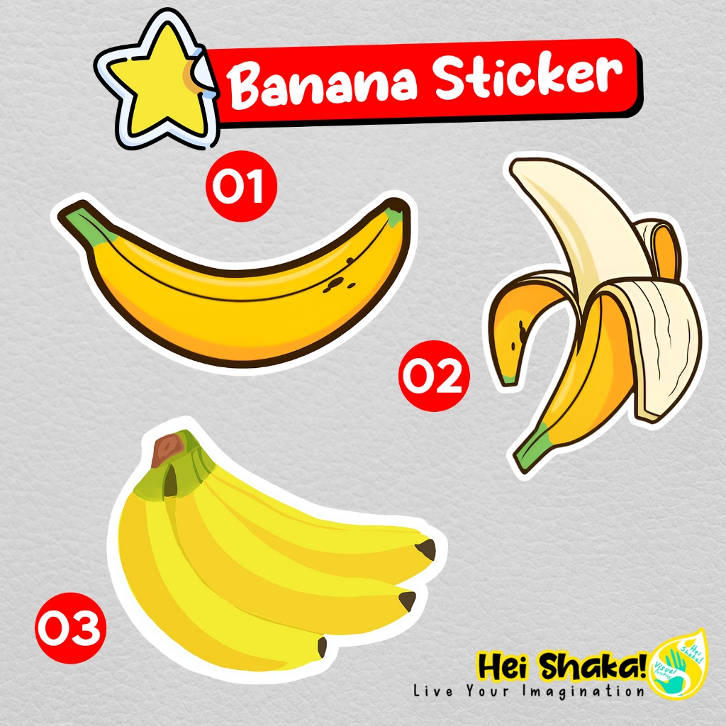 

Stiker Pisang Banana Sticker Lucu Buah Buahan Vinyl Anti Air