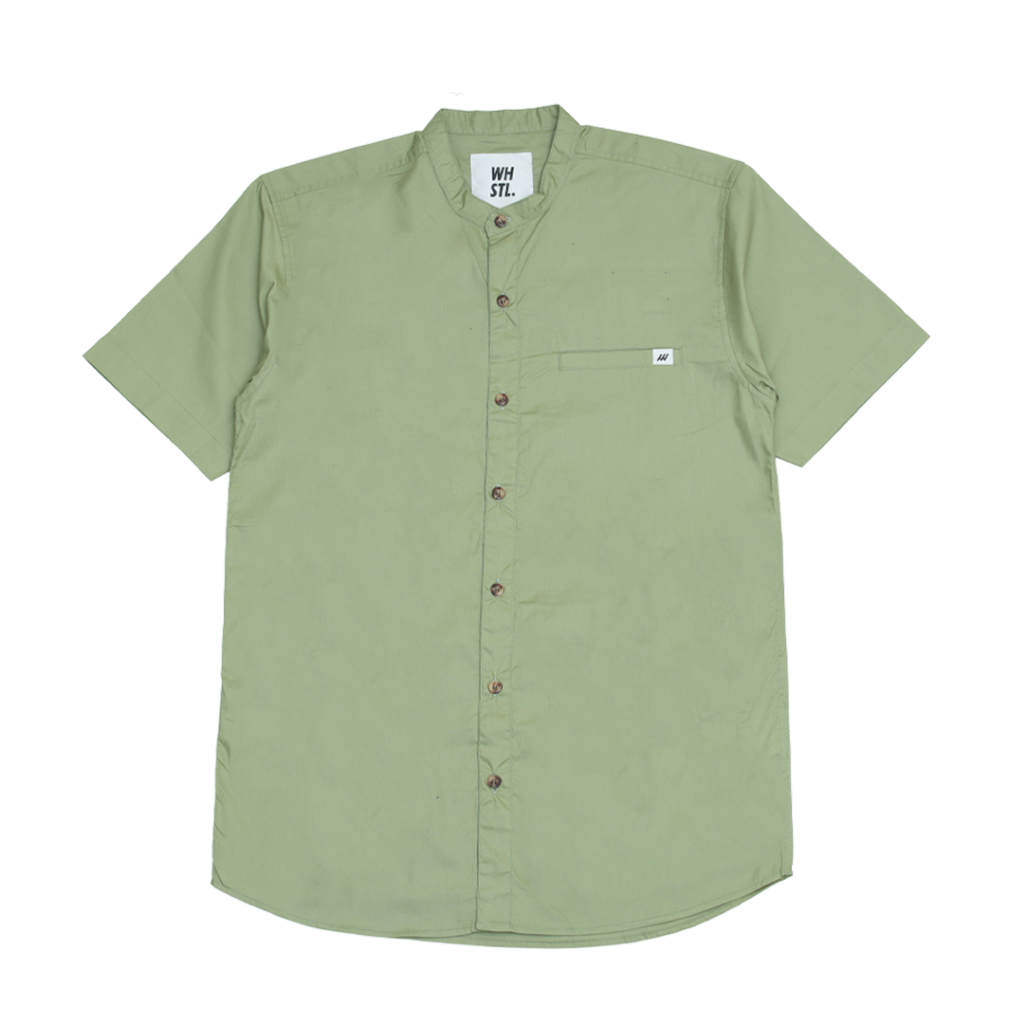 WHSTL. Shirt Kemeja Lengan Pendek Pria Audrey #2 - Hijau Sage