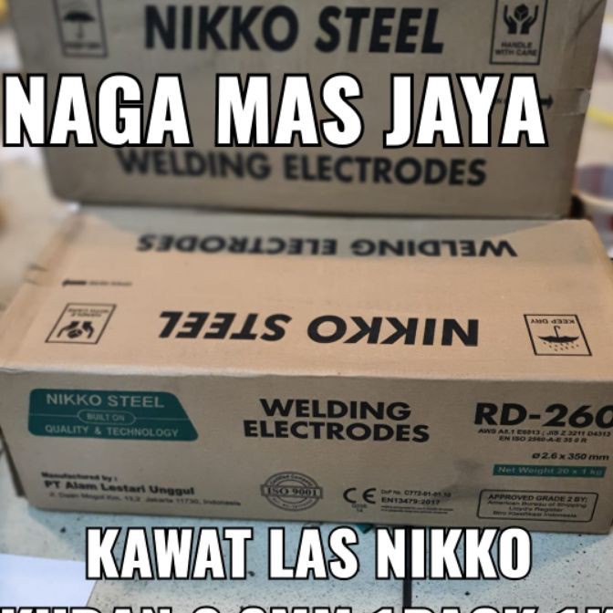 KI3 KAWAT LAS BESI NIKKO RD26 26MM 1KG  KAWAT LAS NIKKO STEEL RD26 26 MM