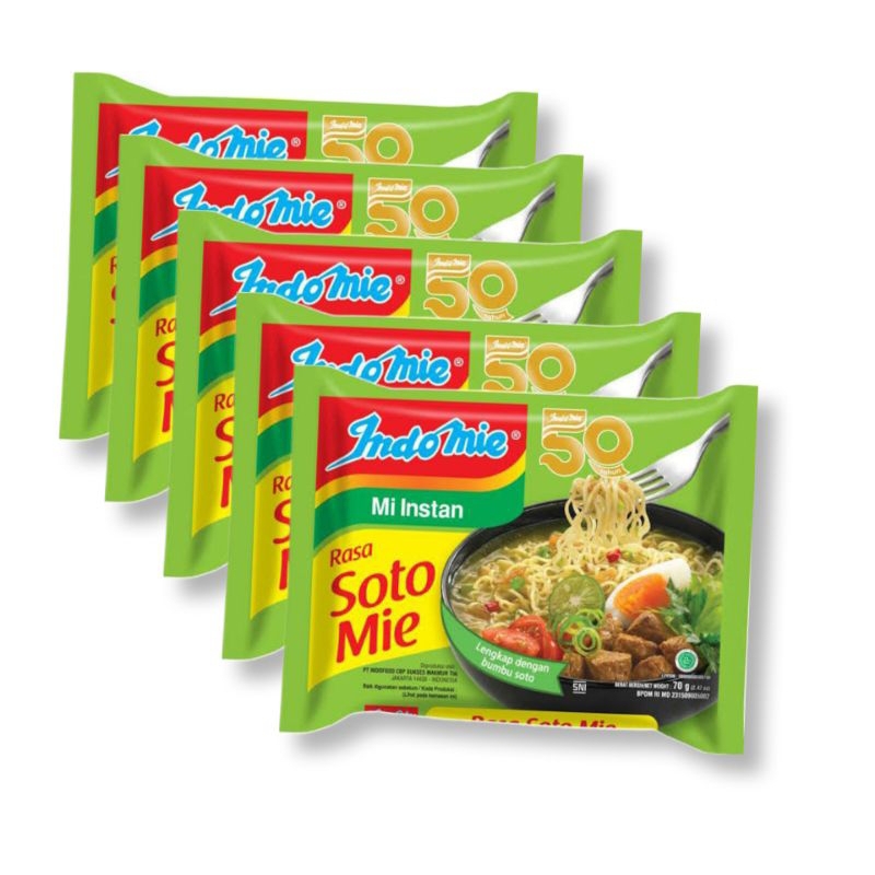 

paket 5 bungkus indomie soto
