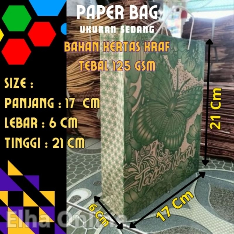 

Paper Bag Motif Batik Ukuran Sedang Bahan Tebal 75 Pcs