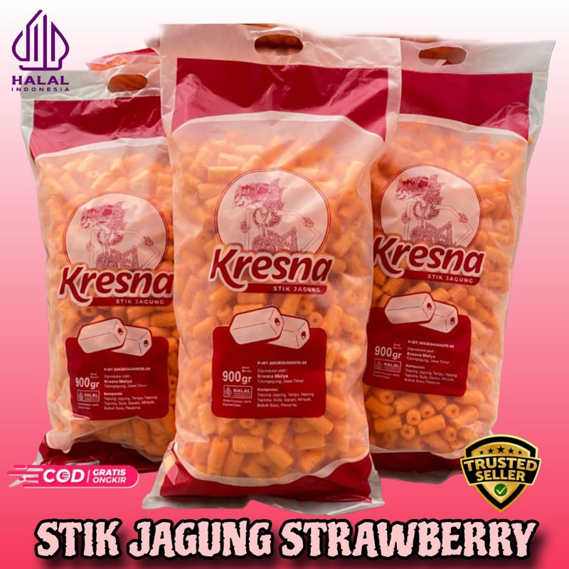 

Stik Jagung Momo Roll Snack Rasa Strawberry | 900gr