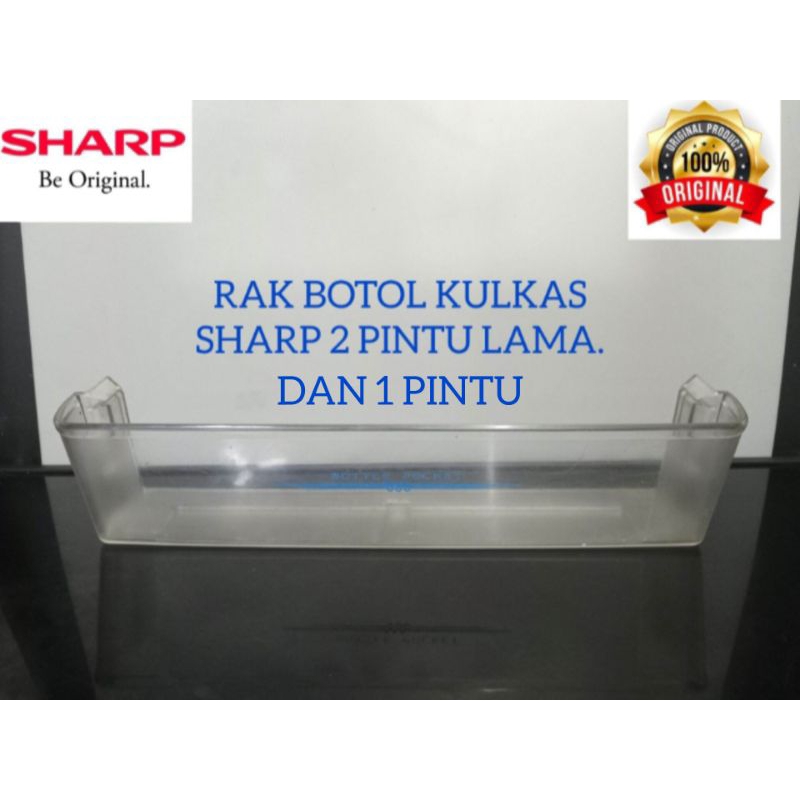 RAK BOTOL TENGAH DAN BAWAH KULKAS SHARP 1 ATAU 2 PINTU LAMA.SECOND ORIGINAL