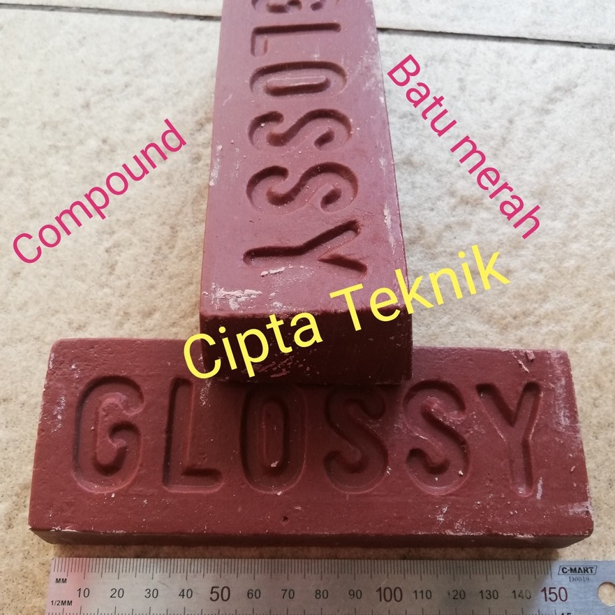 Istimewa Compound Batu Poles Merah Glossy