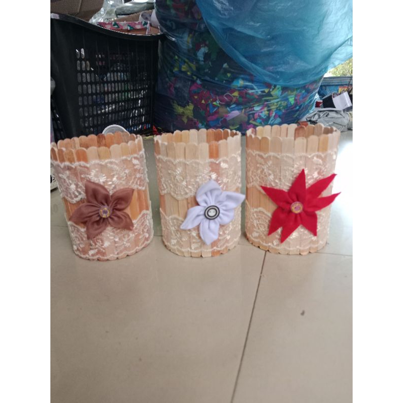 prakarya kerajinan tangan dari stik es krim tugas sekolah tempat dari stik es krim