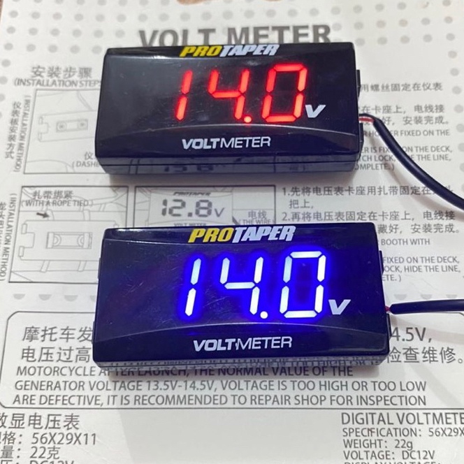 KP8 Voltmeter Dital  Voltmeter aki pengukur daya aki voltmeter WATEROOF VOLT VOLTMETER AKI
