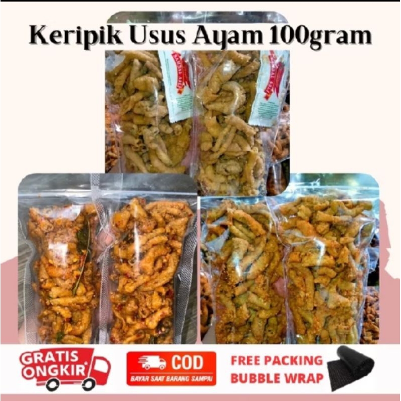 

keripik usus Ayam Crispy Pedas Daun jeruk