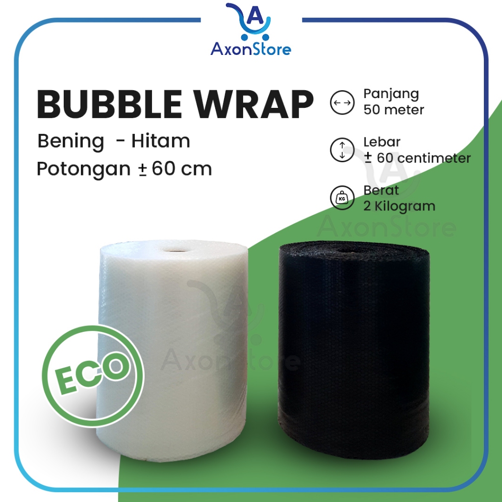 

Bubble HITAM ECO 60cm X 50m Bubble Wrapping Pack Murah