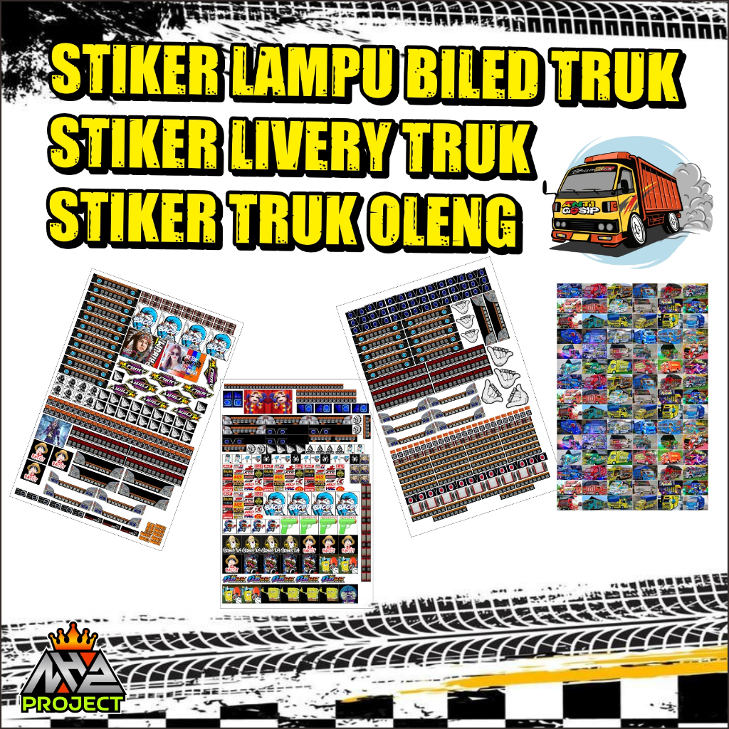 stiker truk oleng stiker lampu biled truk  stiker livery truk