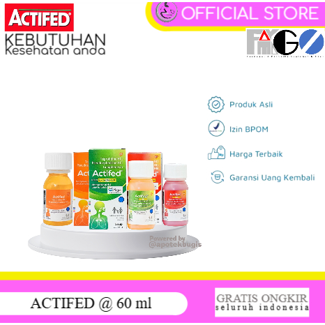 Actifed Plus Cough Syrup Sirup - Meringankan Pilek, Batuk Gatal & Kering, Batuk Berdahak 60 ml