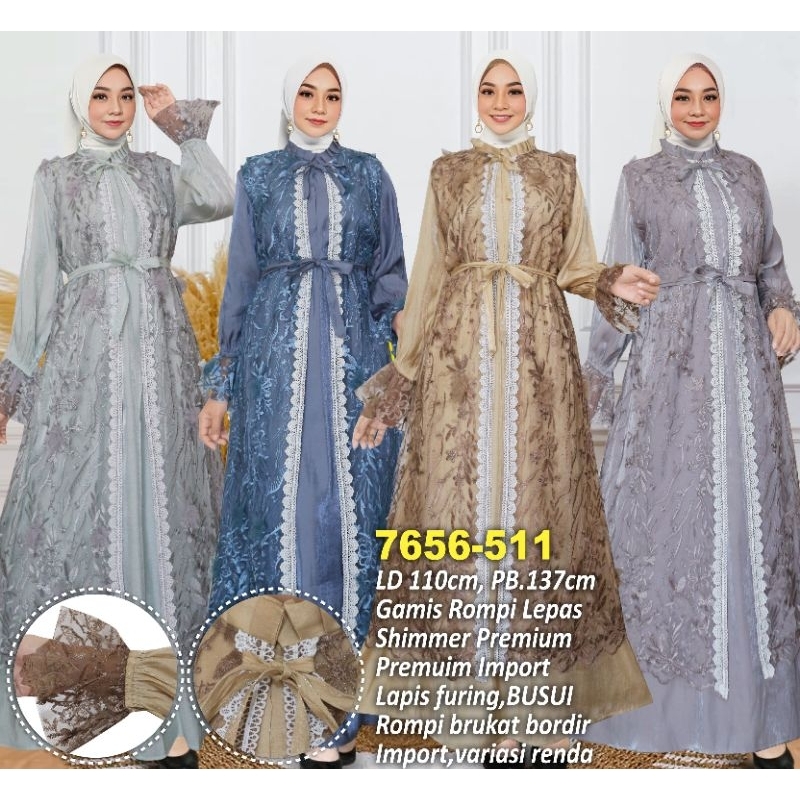 gamis rompi lepas