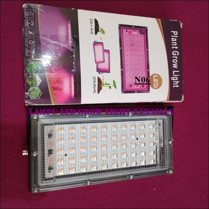 N06 ORI LAMPU ULTRAVIOLET UV 50 WATT SOROT SUPER TERANG GROW LIGHT LED LAMP PENUMBUH TANAMAN HIDROPO