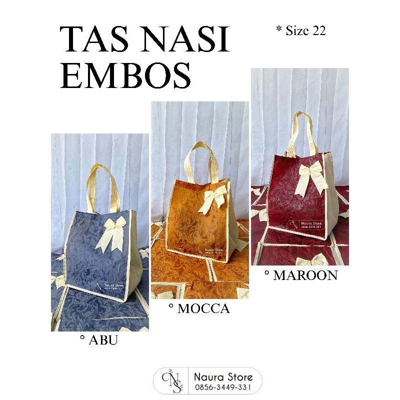 

( ISI 12 ) TAS KAIN KOTAK NASI / TAS NASI HAJATAN READY