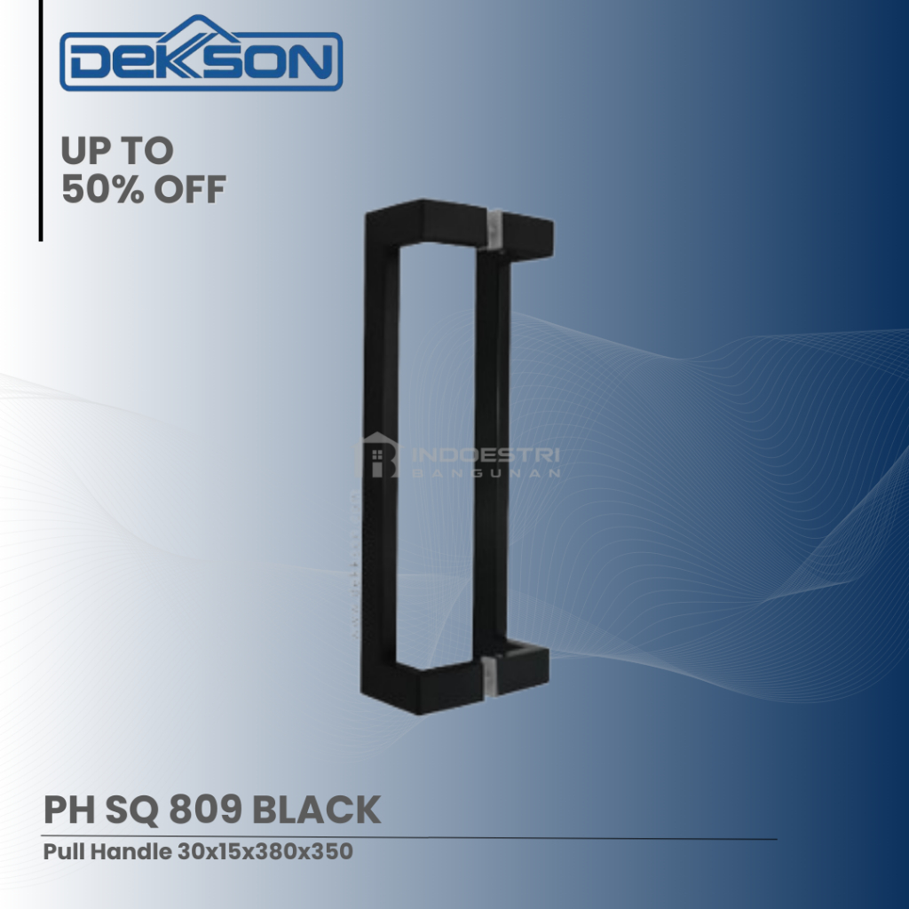Pull Handle Dekkson PH SQ DL809 30x15x380x350 Black (38 CM dan SUS 304)