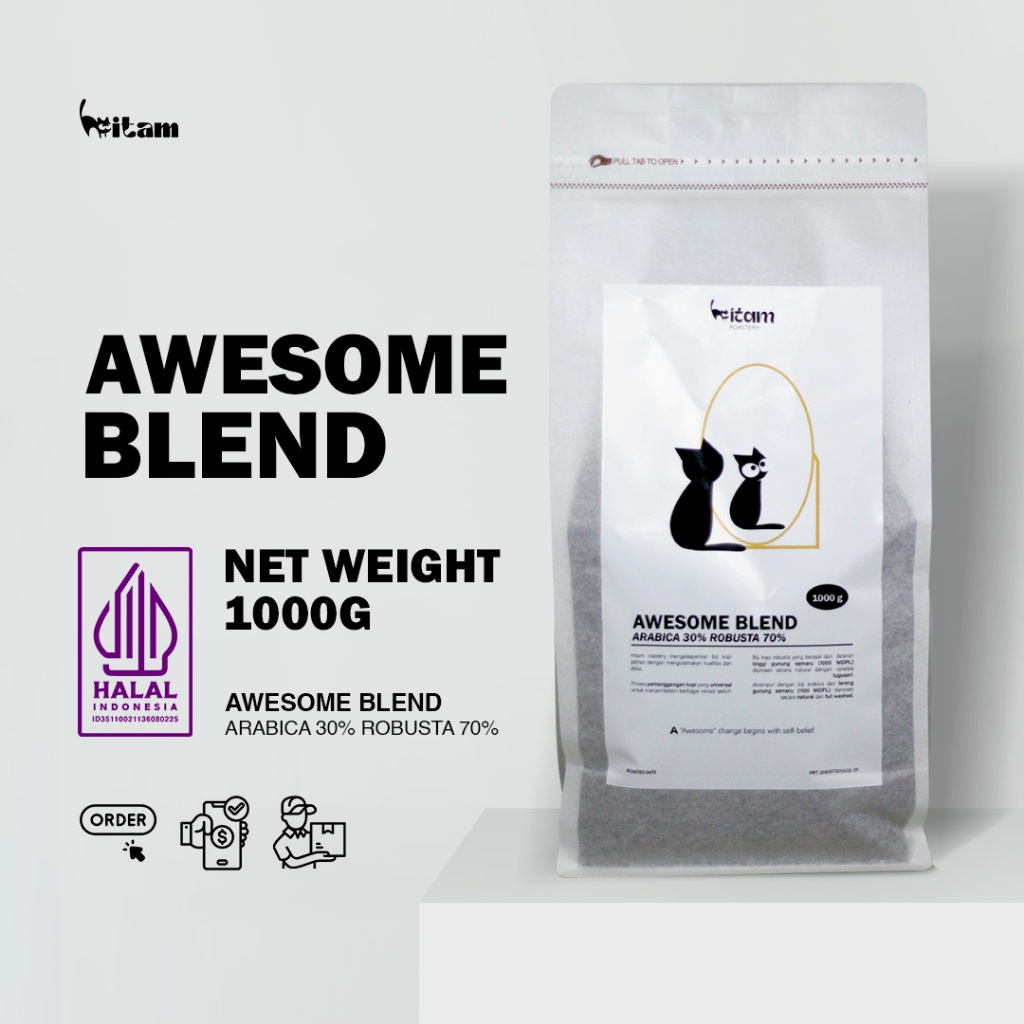 

Hitam Roastery Awesome Blend - 30 Arabica 70 Robusta 1kg