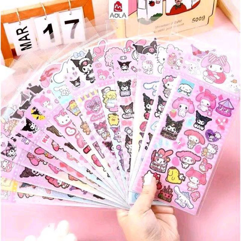 

J (J5) STIKER KARAKTER KARTUN HOLOGRAM GLITTER/STICKER MOTIF LUCU / DEKORASI