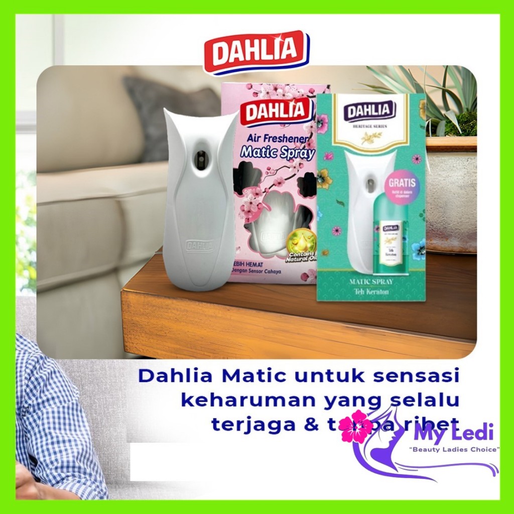 Dahlia Aerosol Matic Dispenser Series / Free Refill / Pewangi Ruangan Otomatis Spray / MyLedi