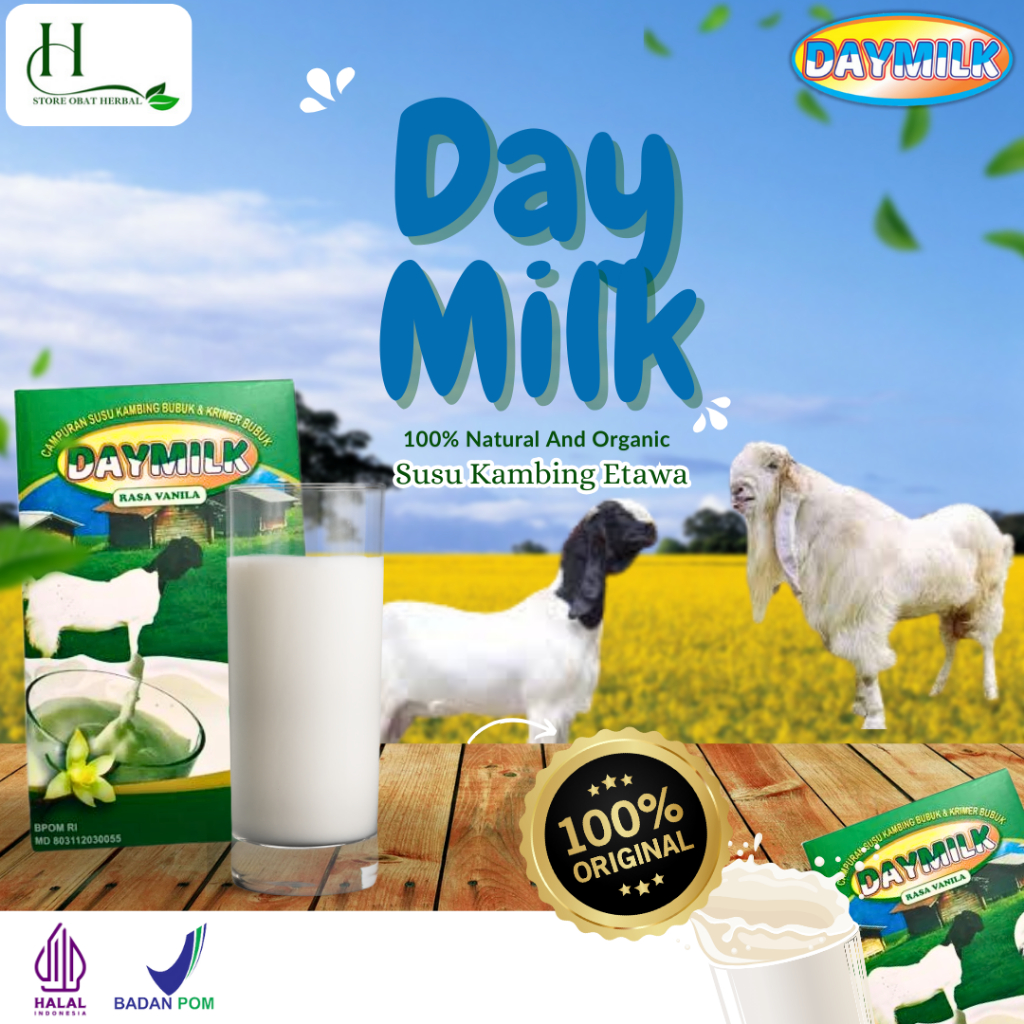 

DAYMILK Susu Kambing Etawa Bubuk. Bantu Atasi Masalah Persendian dan Pernafasan