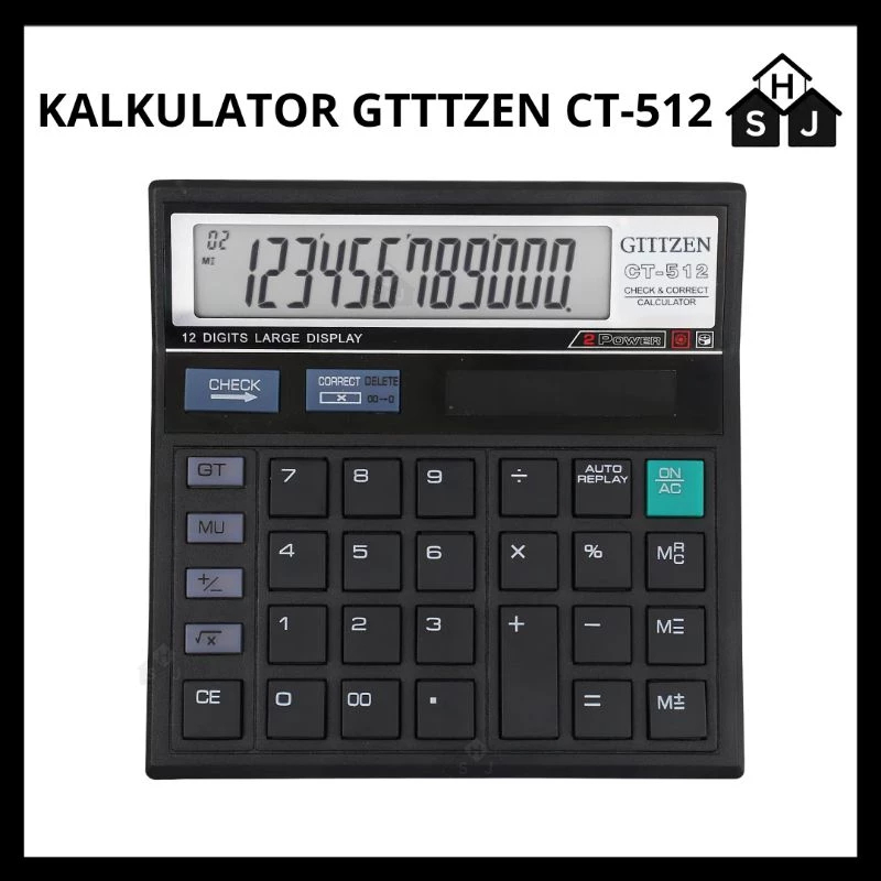 

Kalkulator GTTTZEN CT-512 12 Digit / Calculator Check Dual 2 Power