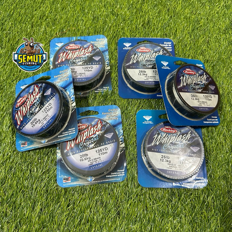 PE BERKLEY WHIPLASH CRYSTAL 125YARD 110METER MADE IN USA