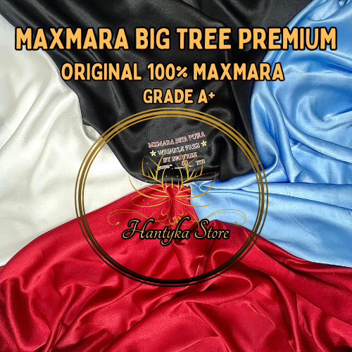 KAIN SATIN MAXMARA SILK BIG TREE PREMIUM ORIGINAL 100% KAIN BAHAN GAMIS KAIN MAXMARA KUALITAS BAGUS