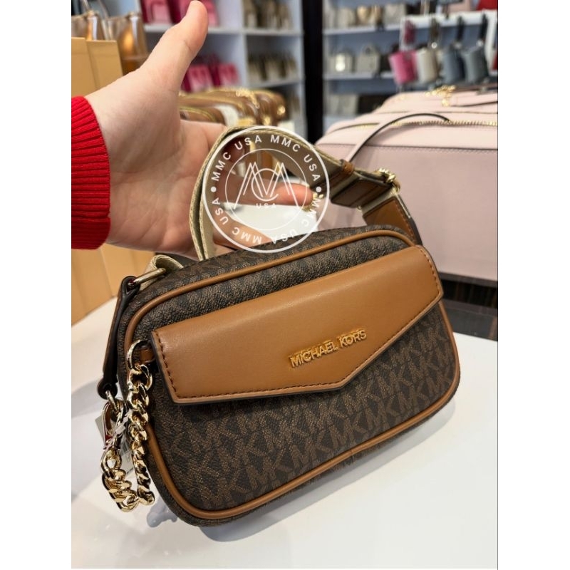 MK MAISIE SMALL 2 IN 1 CAMERA BAG SIGN