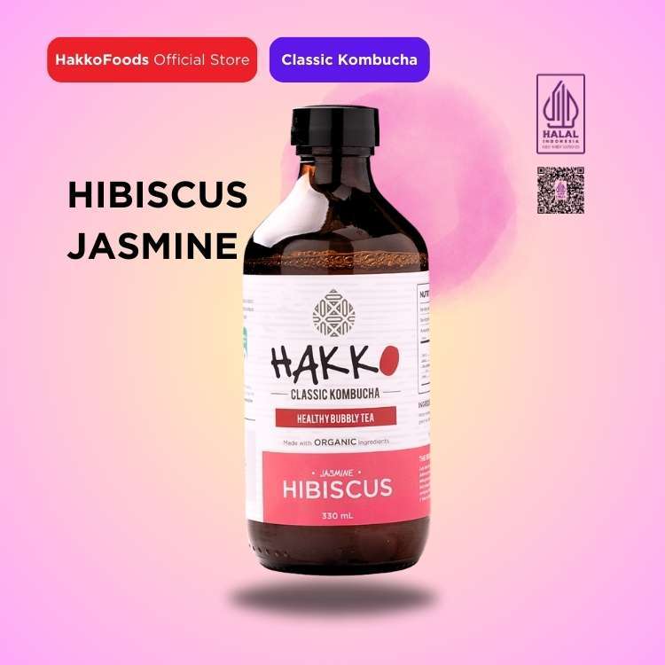 

Hakko Kombucha Hibiscus Jasmine/ Rosella Melati 330ml
