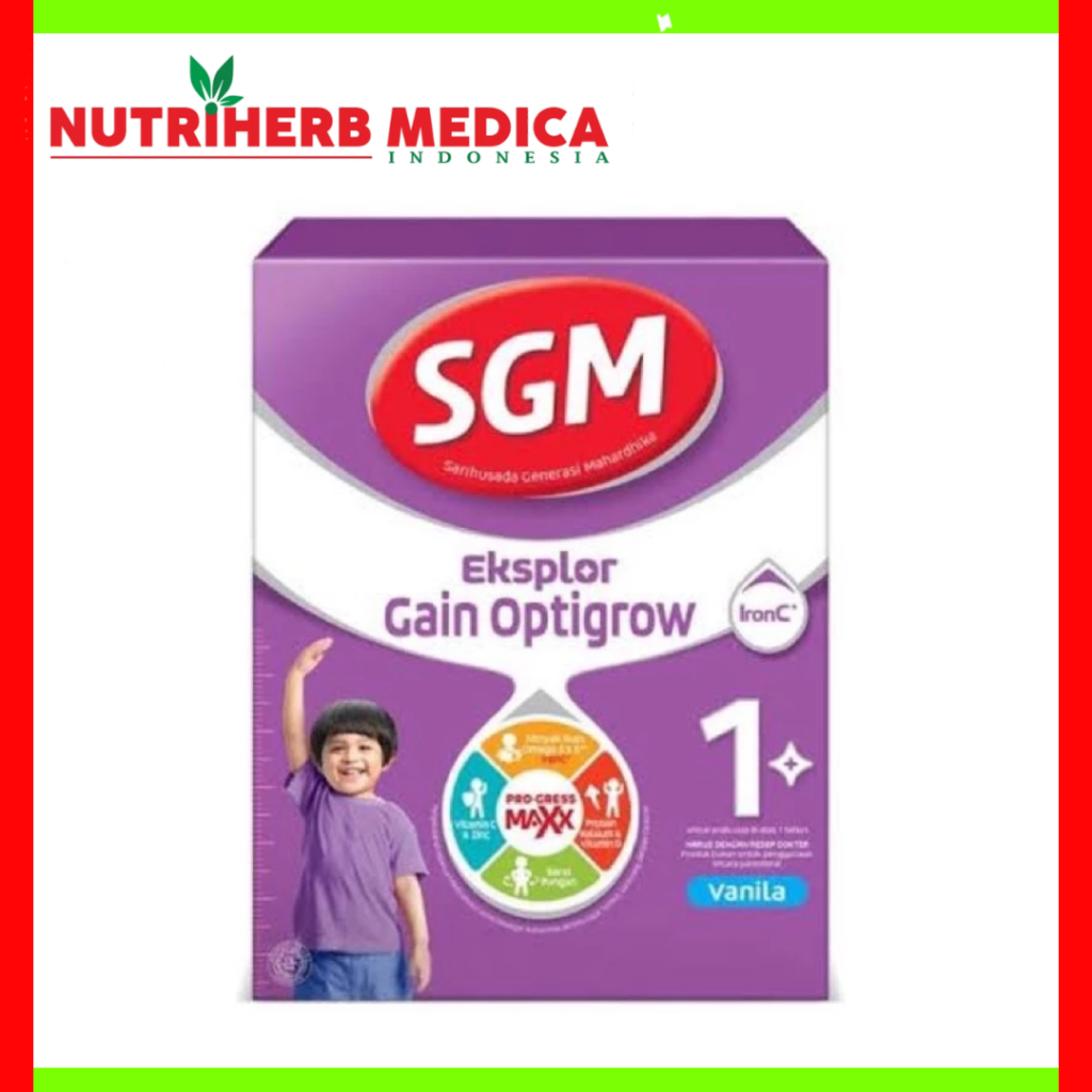 

SGM EKSPLOR GAIN OPTIGROW 400GR RASA VANILLA / SGM GAIN OPTIGROW 1 PLUS VANILA
