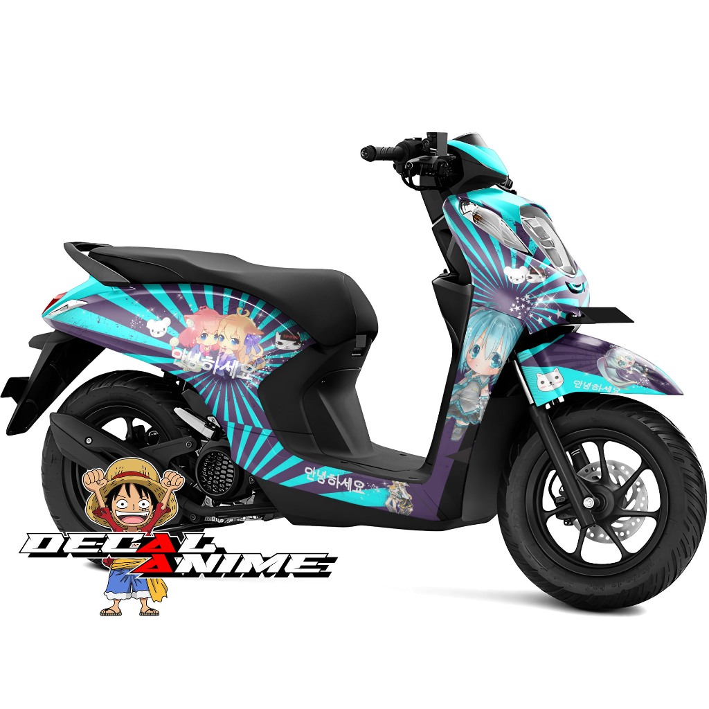 Stiker Decal Genio Full Body Sticker Genio Full Skotlet Variasi Anime - Chibi
