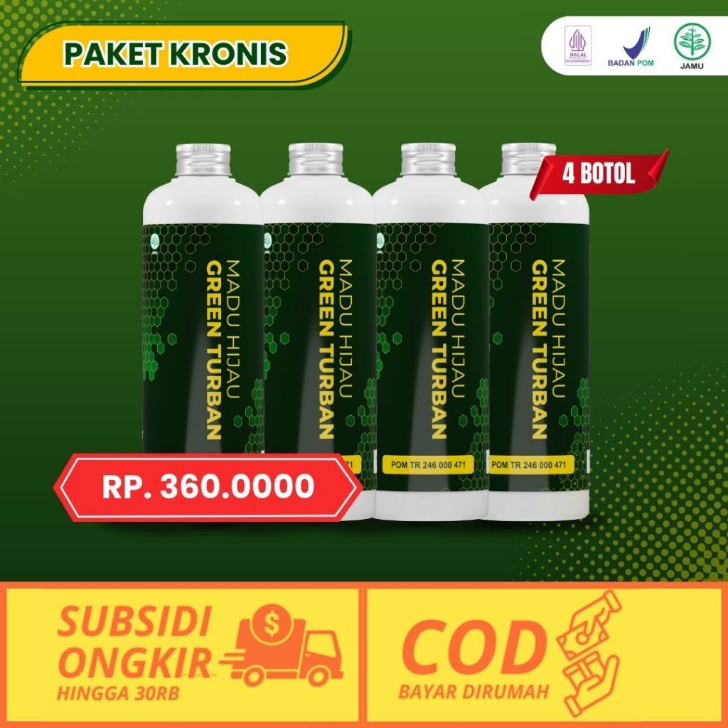 

Jus Spirulina 4 Botol - Madu Hijau Green Turban Untuk Asam Lambung Dan Gangguan Lambung