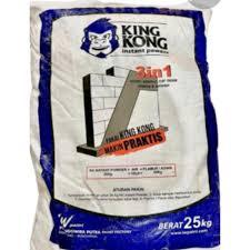PLAMIR KINGKONG INSTANT POWDER 1kg SEMEN DEMPUL TUTUP TAMPAL LUBANG RETAK TEMBOK PELAMIR KING KONG I