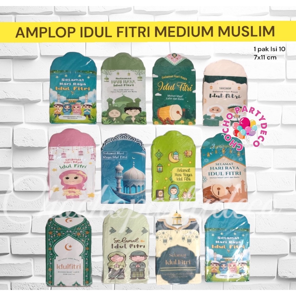 

Amplop LEBARAN IDUL FITRI MEDIUM MUSLIM Isi 10 / Angpau Idul Fitri Sedang MUSLIM