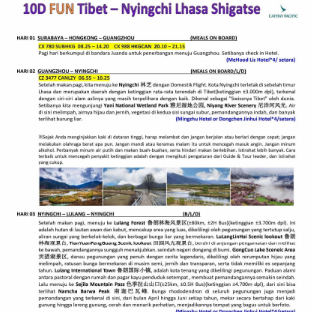 10D Fun Tibet - Nyingchi Lhasa Shigatse