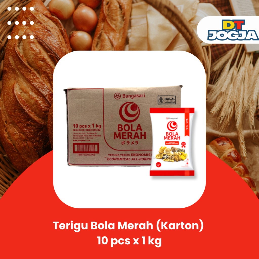 

Bungasari Bola Merah Tepung Terigu Ekonomis Serba Guna 1 Karton