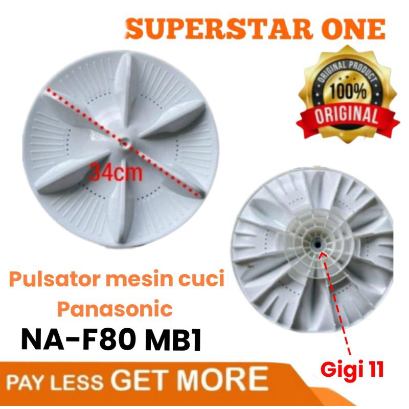 Pulsator Mesin Cuci Panasonic Gigi 11 NA-F80 MB1