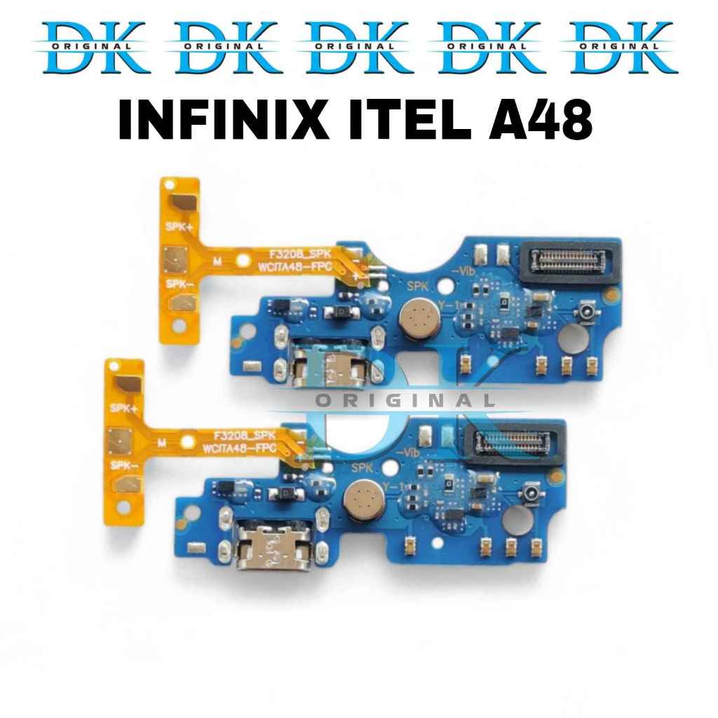 Konektor Charger Infinix Itel A48 USB Papan Cas Mic Pcb Board Ori