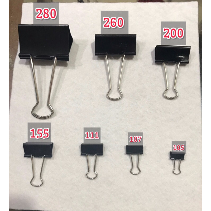 

Binder Clips V-Tec no. 280, 260, 200, 155, 111, 107, 105